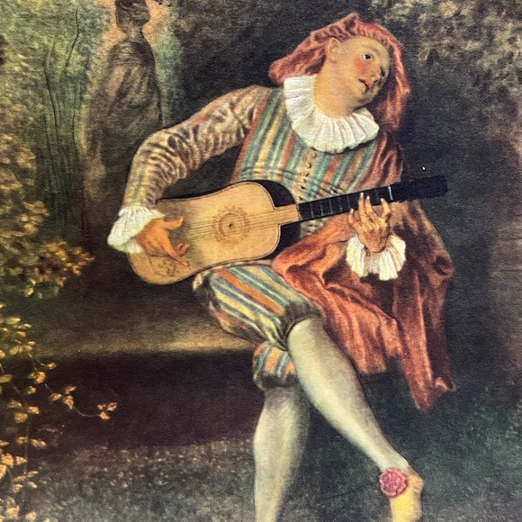 1937 The Banjo Player by Watteau Print - Picture 2 of 8